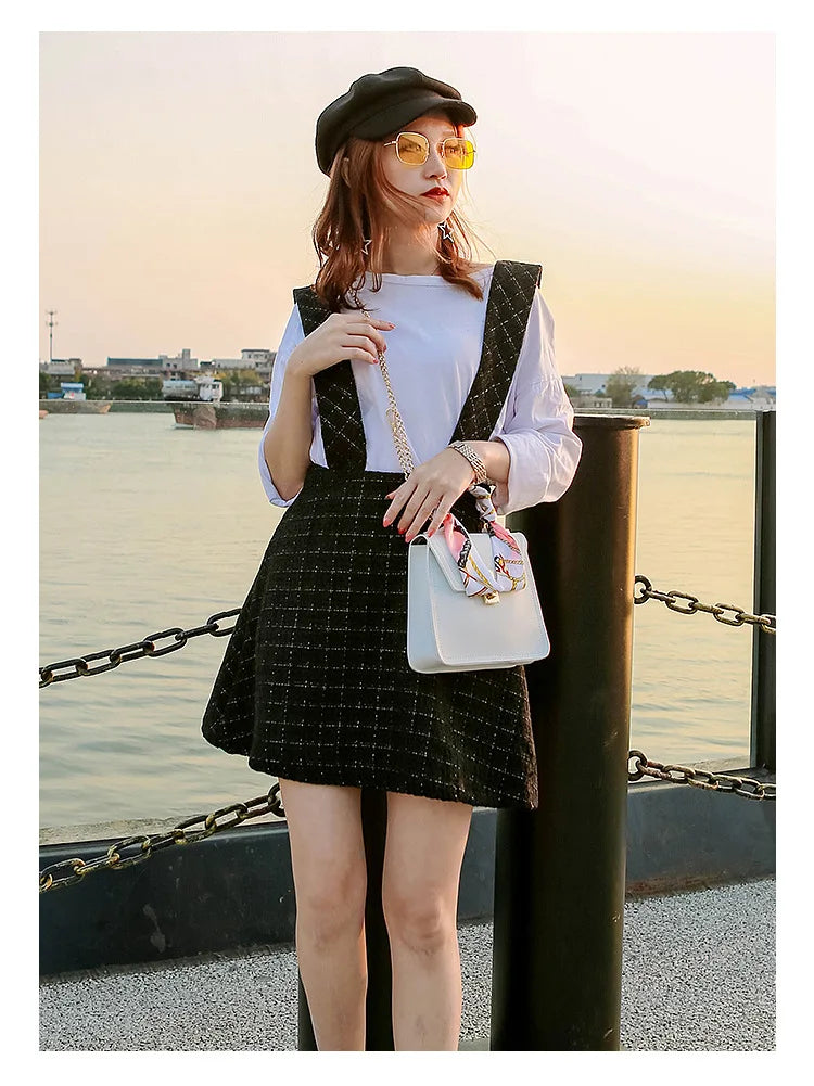 Eu Market Exclusively for Summer PU Leather Metal Chain Strap Hand Silk Tape Handbag Shoulder Bag Mini Bag Women Handbag