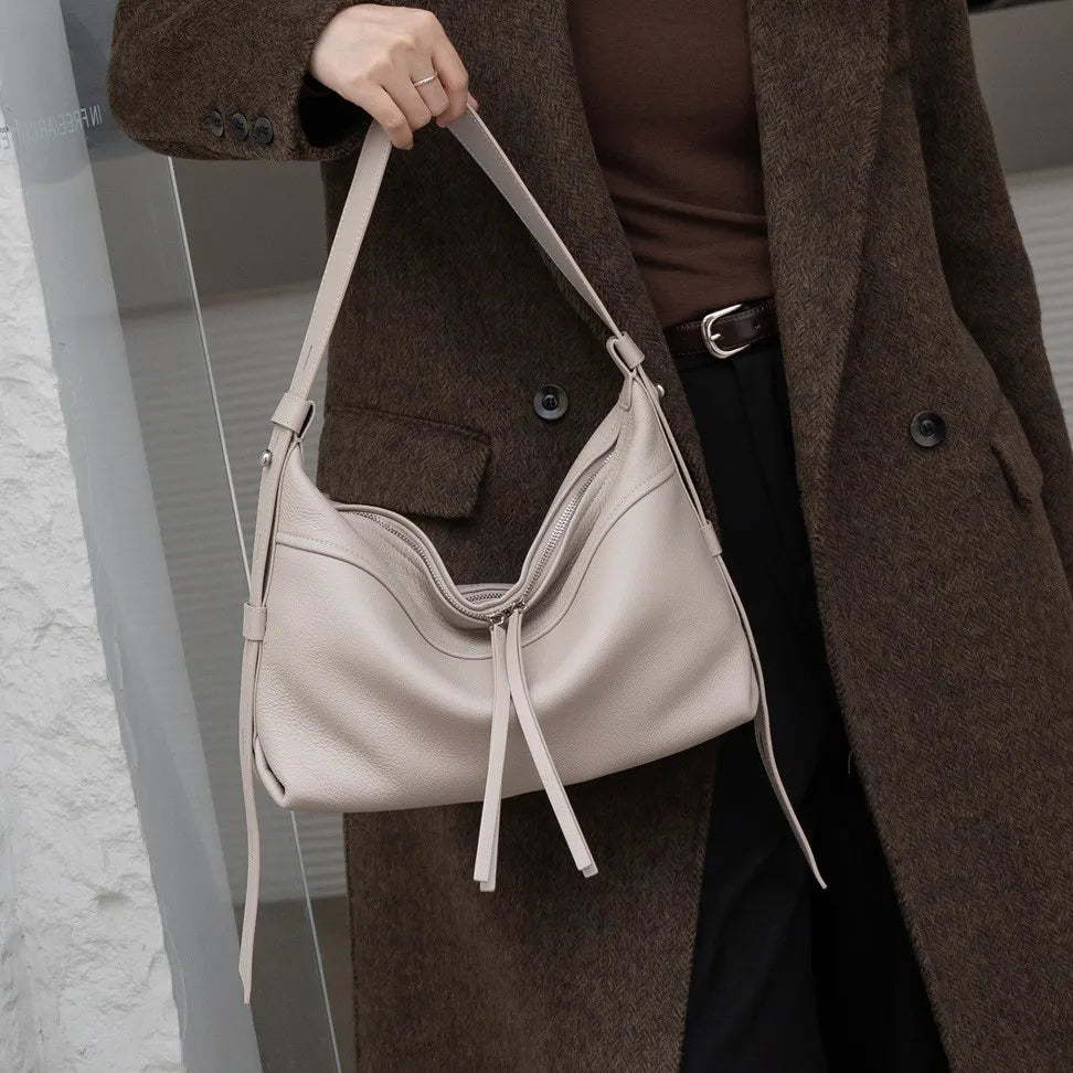 European Style Genuine Leather Ladies' Bags Casual Fashion High Quality Cowhide Women's Shoulder Bags Crossbody Bags