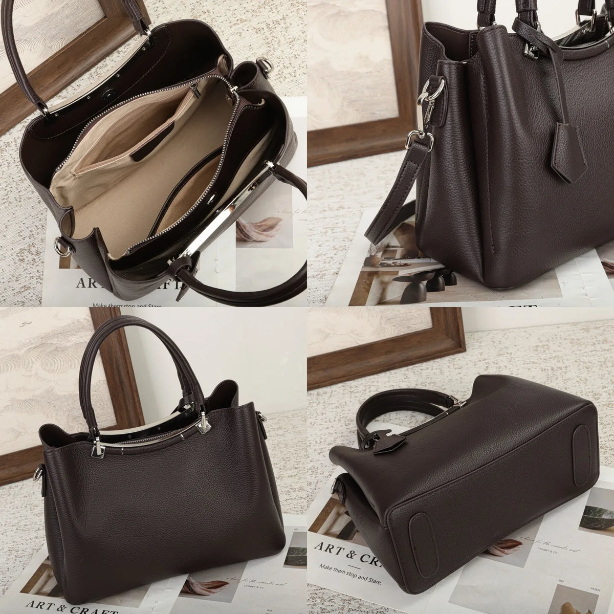 European Style Genuine Leather Women's Handbags Crossbody Bags High Quality Cowhide Ladies Bags Luxury Handbags