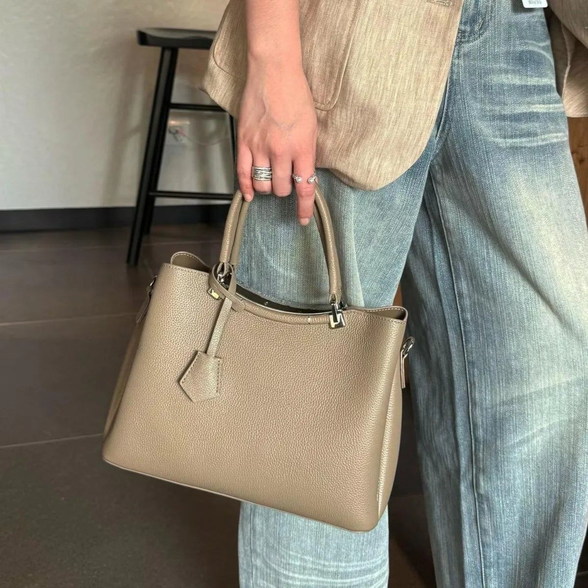 European Style Genuine Leather Women's Handbags Crossbody Bags High Quality Cowhide Ladies Bags Luxury Handbags