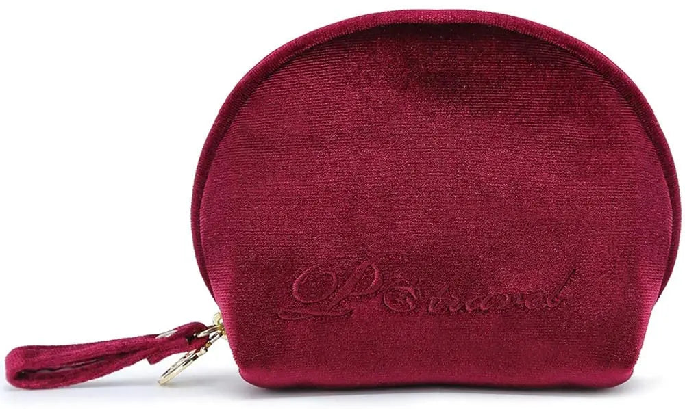 Factory Custom Velvet Makeup Cosmetic Bag with Logo Soft Luxury Toiletry Zipper Bag Make up Skincare Products Packaging Pouch