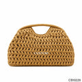 Factory Direct Handwoven Raffia Semicircular Handbag Braided Handle Detachable Crossbody Strap Toggle Closure OEM Bulk Custom