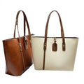 Factory Wholesale High Quality Large Capacity Solid Color Zipper Closure Chains PVC Lining PU Leather Handbags for Women