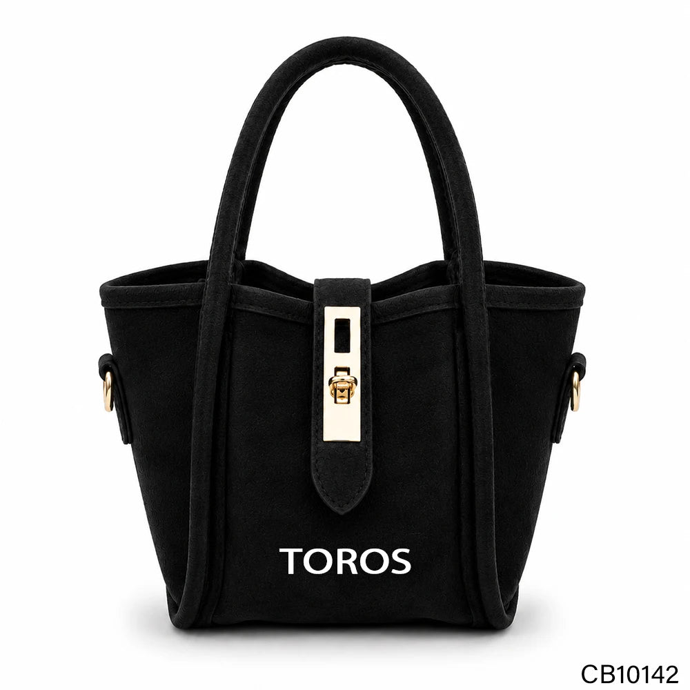 Fashion Handbag, Suede Velvet + Gold Turn-Lock Hardware,,Multi-Color Custom Logo, OEM/ODM Factory Direct Wholesale