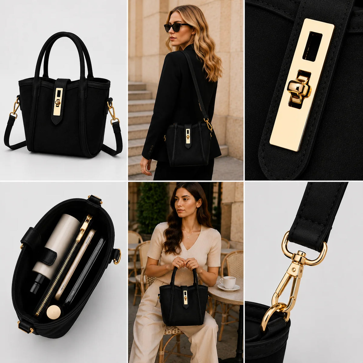 Fashion Handbag, Suede Velvet + Gold Turn-Lock Hardware,,Multi-Color Custom Logo, OEM/ODM Factory Direct Wholesale