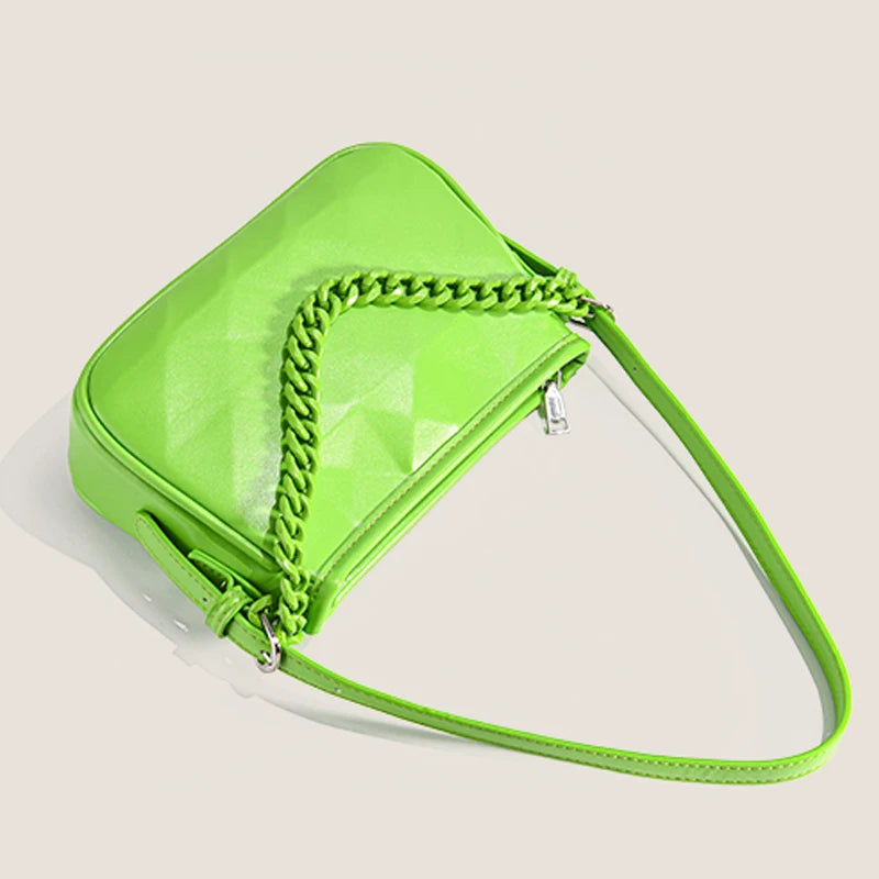 Fashion Rhombus Geometric Chain Handbag Bag 2022 New High Quality One Shoulder Underarm Bag