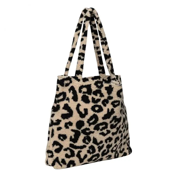 Fashion Selling Puffy Mom Bag Large Capacity Shoulder Leopard Teddy Tote Bag