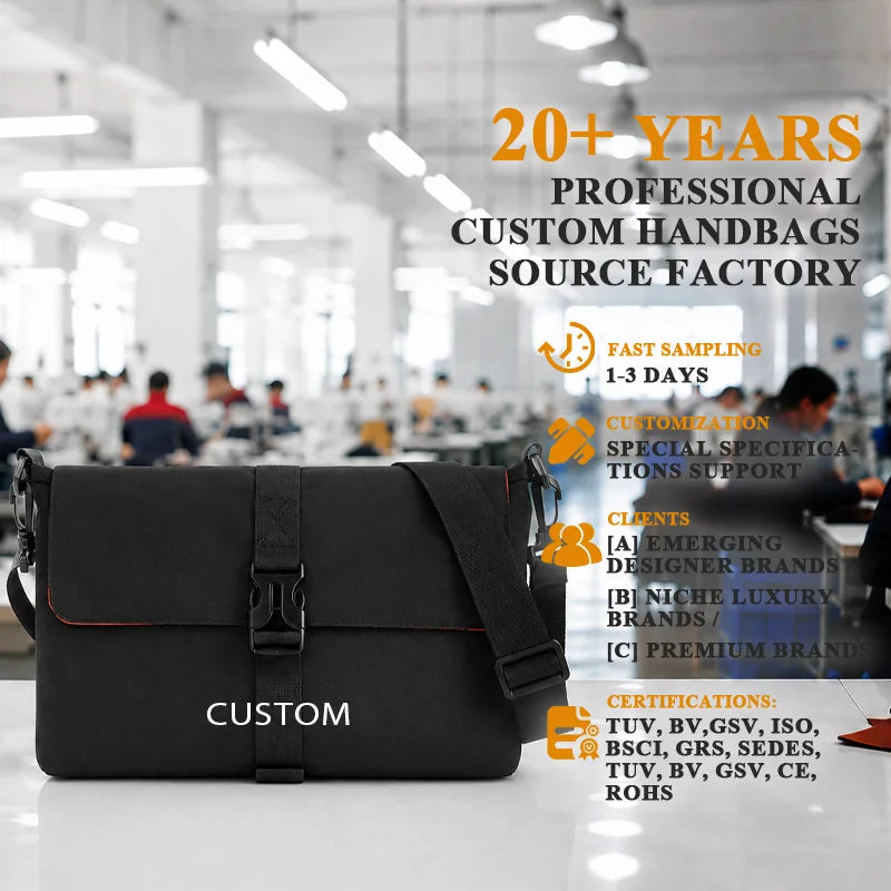 Flap Crossbody Messenger Bag, , Wide Adjustable Webbing Strap,, Multi-Color Custom Logo, OEM/ODM Factory Direct Wholesale