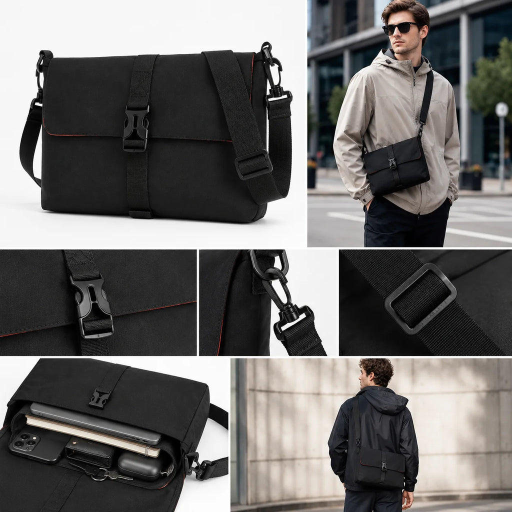 Flap Crossbody Messenger Bag, , Wide Adjustable Webbing Strap,, Multi-Color Custom Logo, OEM/ODM Factory Direct Wholesale