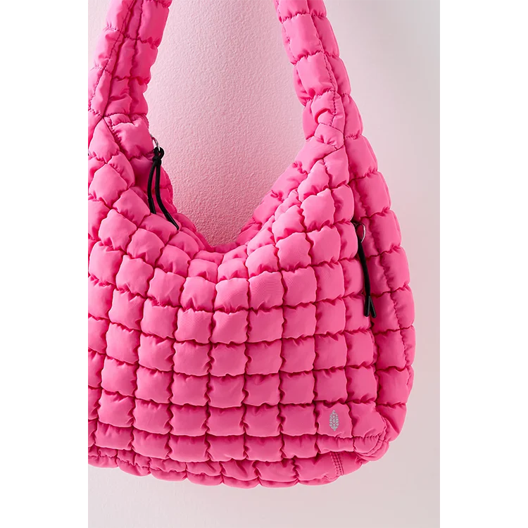 Floral Quilted Carry All Bag Handmade Cotton Shoulder Bag Blue Floral Strap Girly Bag