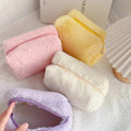 Fluffy Cute Cosmetic Pouch DIY Patch Storage Bag Beauty Bag