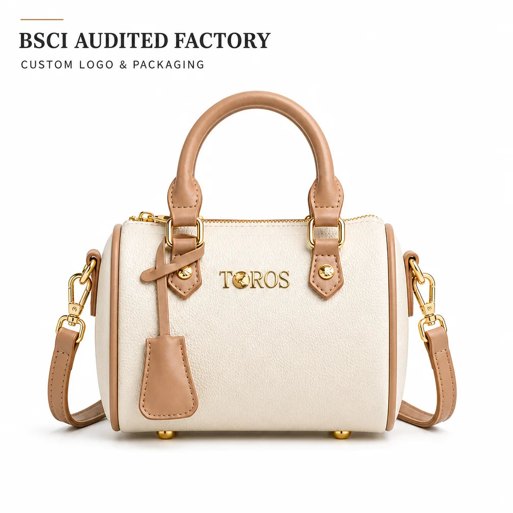 GRS Recycled PU Leather Pillow Bag OEM Custom Logo Streetwear Influencer Merch BSCI Factory Waterproof Women Shoulder Bag