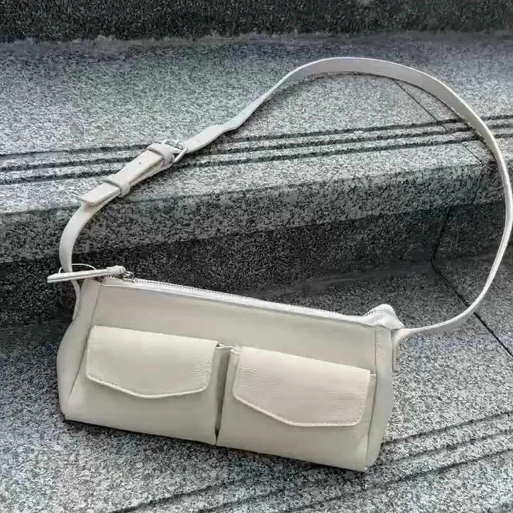Genuine Leather Handbag Women Minimalist Shoulder Tote Bag for Work Travel Office Soft Cowhide Crossbody Satchel Purses