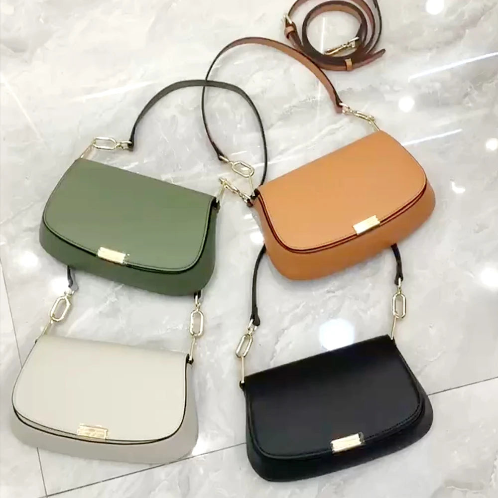 Genuine Leather Women's Shoulder Bags Custom Logo Manufacturer Stylish Womens Leather Handbags