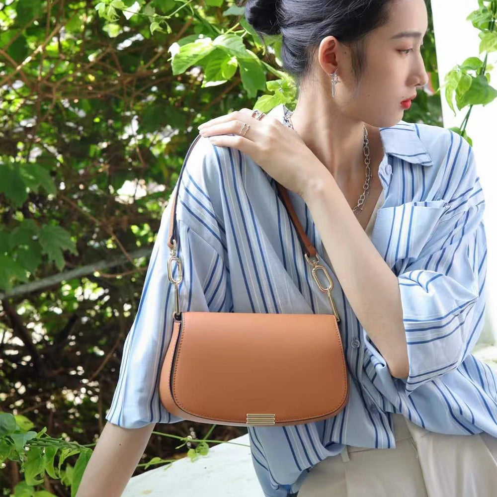 Genuine Leather Women's Shoulder Bags Custom Logo Manufacturer Stylish Womens Leather Handbags