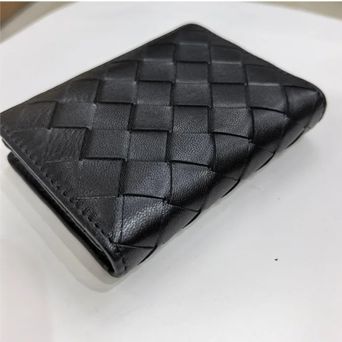 Genuine Leather Woven Wallet Card Bags Hot Selling Sheepskin Material Men and Women's Purse Card Holders