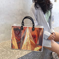 Geometric Figure Transparent Waterproof Pvc Tote Shopping Bag Kraft Paper Hand Bags