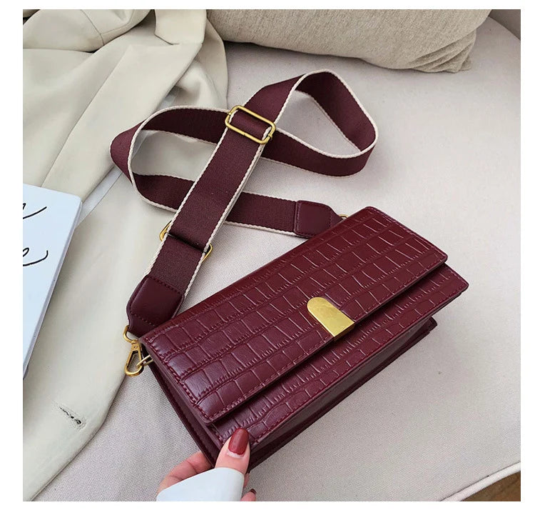 Handbag Making Supplies Latest Design Easy Carry Stone Pattern Long Shoulder Bag