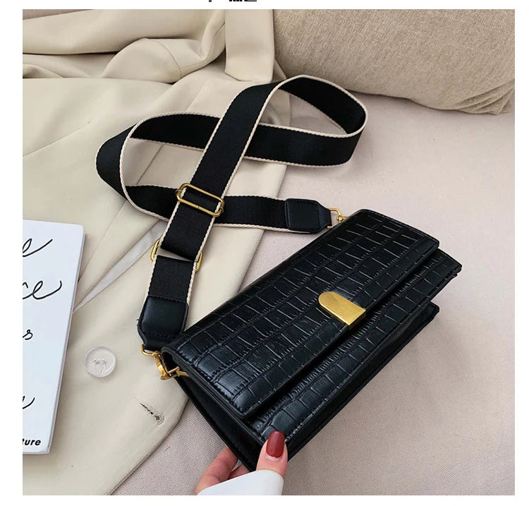 Handbag Making Supplies Latest Design Easy Carry Stone Pattern Long Shoulder Bag