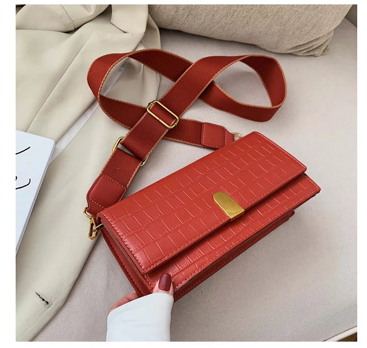 Handbag Making Supplies Latest Design Easy Carry Stone Pattern Long Shoulder Bag