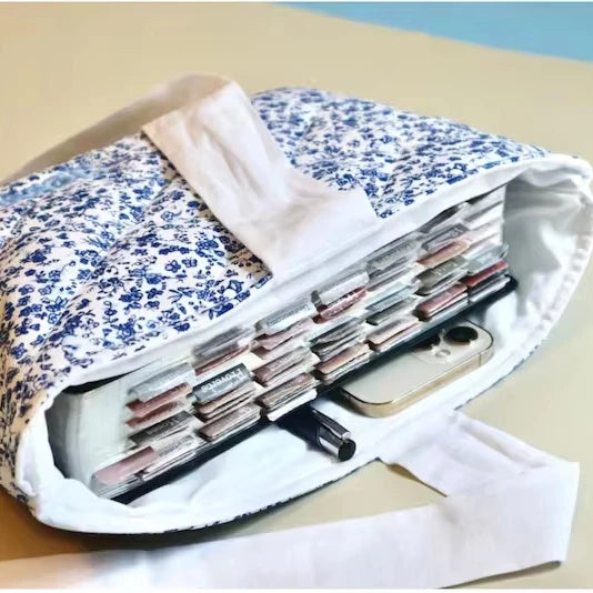 Handmade Book Sleeve Pouch Floral Books Protector Quilted Bow Bible Sleeve Book Cover