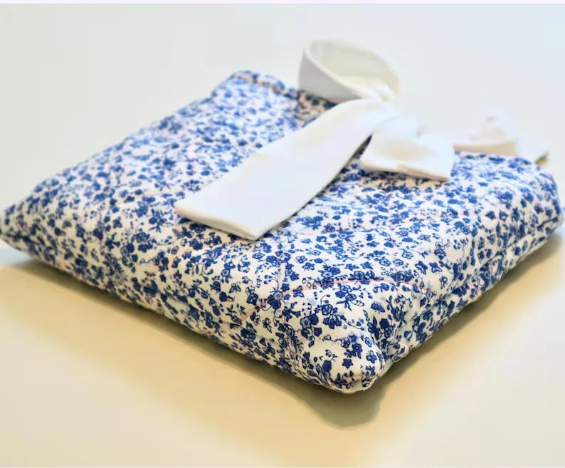 Handmade Book Sleeve Pouch Floral Books Protector Quilted Bow Bible Sleeve Book Cover