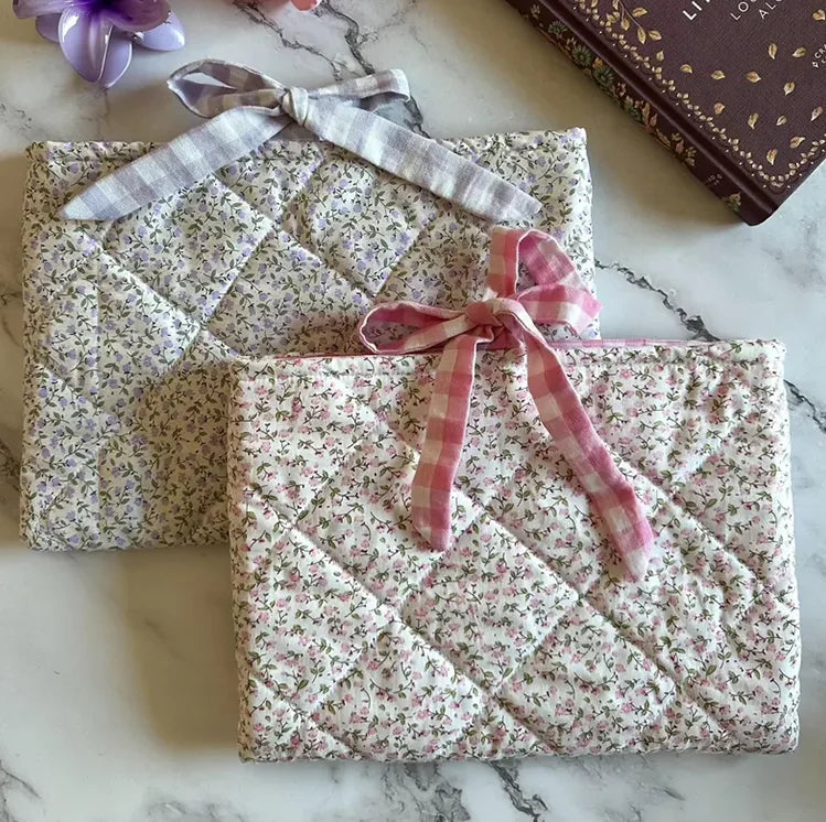 Handmade Floral Book Sleeve Cute Cotton Book Cover Custom Paperback Book Sleeve