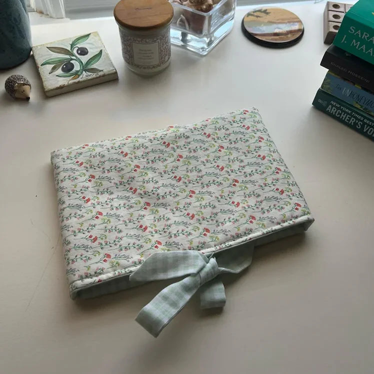 Handmade Floral Book Sleeve Cute Cotton Book Cover Custom Paperback Book Sleeve