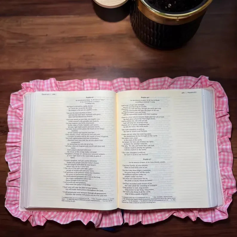 Handmade Floral Cotton Book Cover Customized Bible Ruffle Sleeve Kindle Sleeve With Bow