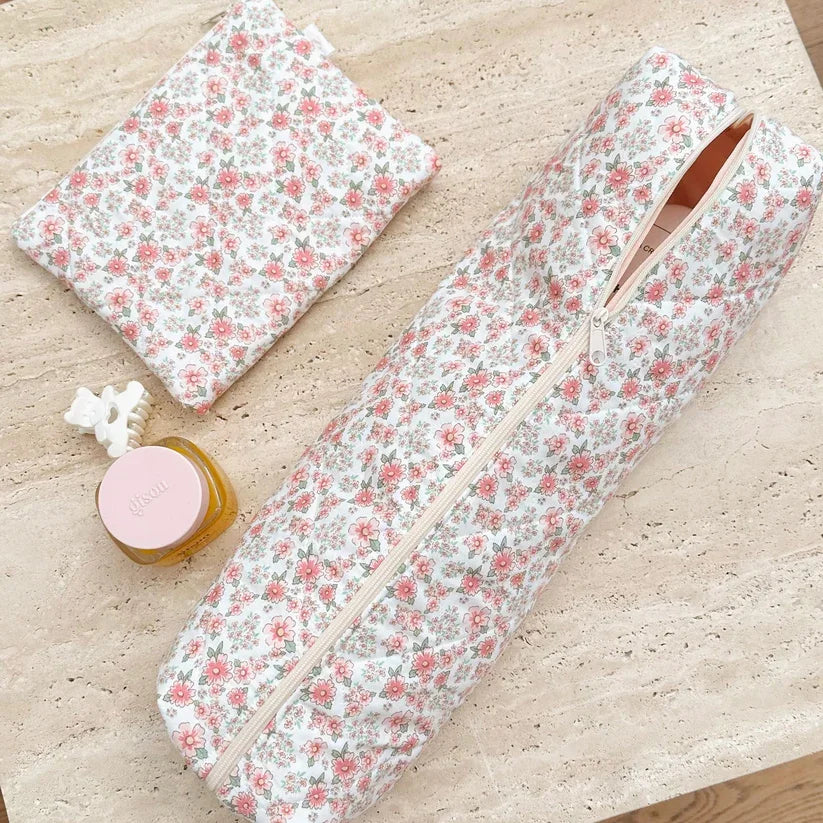 Handmade Hair Tool Bag Floral Quilted Hair Too Bag Customized Print Long Bag
