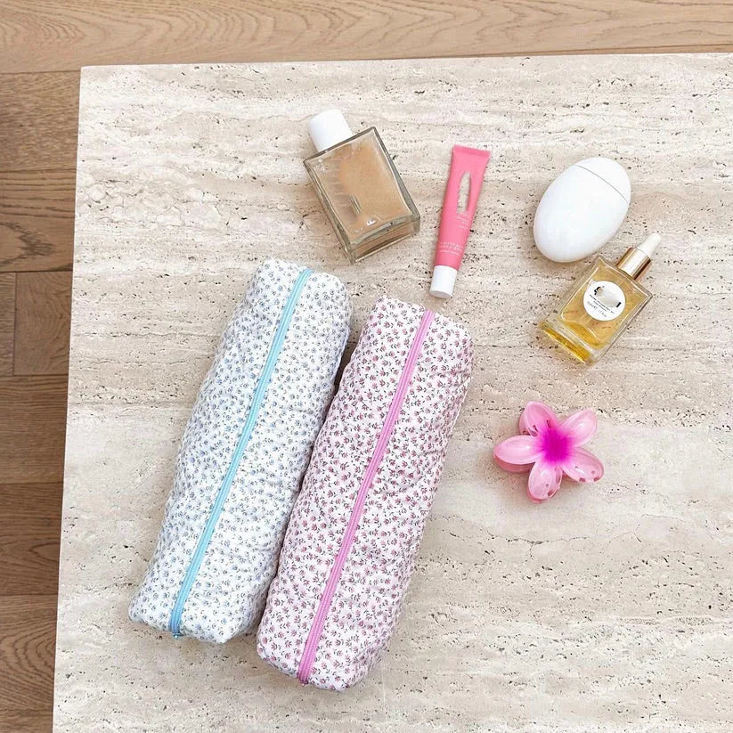 Handmade Hair Tool Bag Floral Quilted Hair Too Bag Customized Print Long Bag