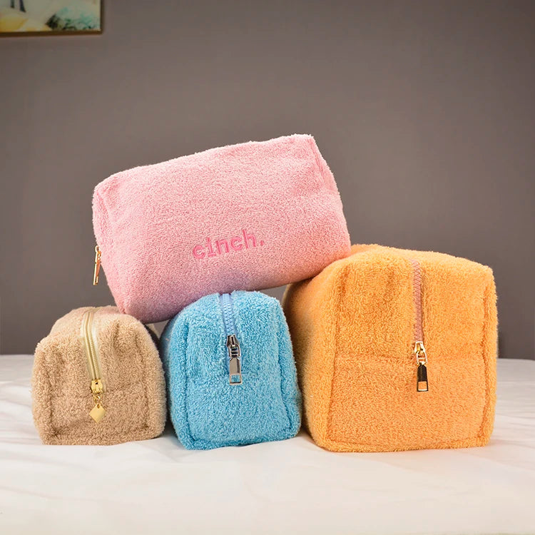 Handmade Towel Makeup Bag Cutest Terry Cloth Cosmetics Pouch