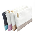 High Quality Canvas Low MOQ Cotton Zipper Cosmetic Pouch