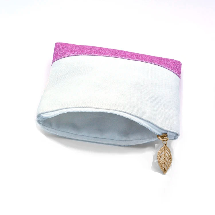 High Quality Canvas Low MOQ Cotton Zipper Cosmetic Pouch