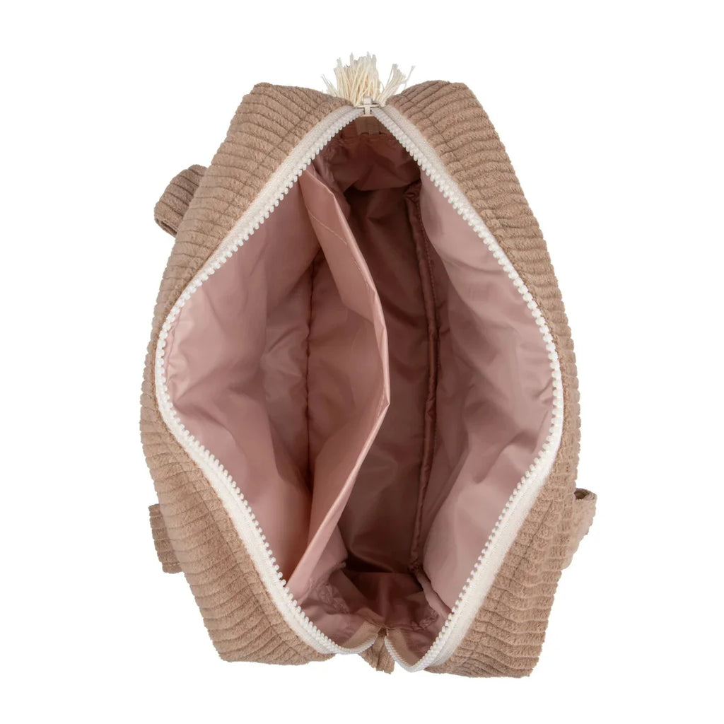 High Quality Cotton Makeup Bag Custom Capacious Bags Portable Corduroy Travel Case