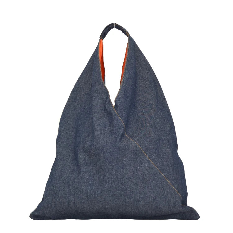 High Quality Designer Style Eco-friendly Denim Women's Fashion Bag with Zipper Closure Waterproof