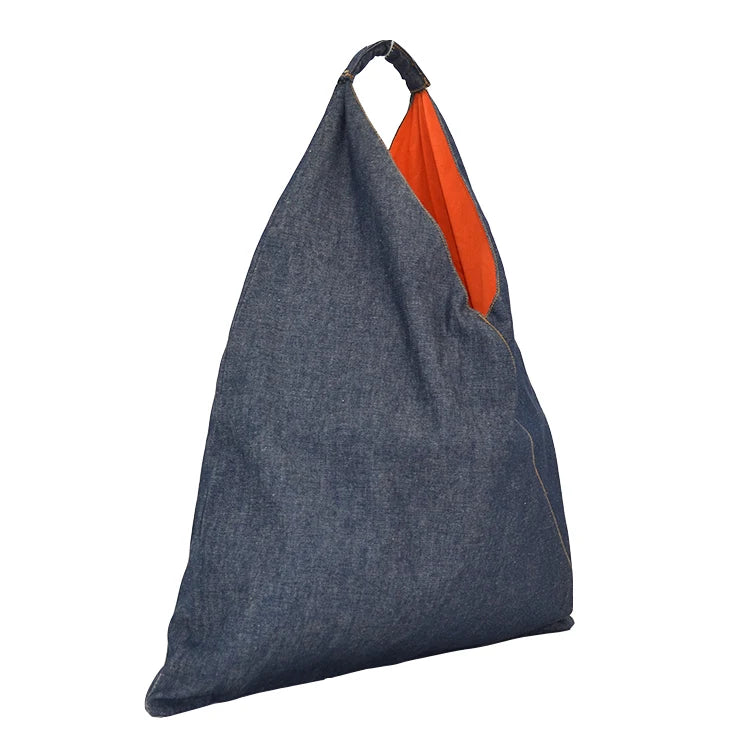 High Quality Designer Style Eco-friendly Denim Women's Fashion Bag with Zipper Closure Waterproof