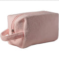 High Quality Terry Cloth Makeup Bag Portable Custom Logo Cotton Cosmetic Bag Personalized Towel Cloth Cosmetic Bag with Handle
