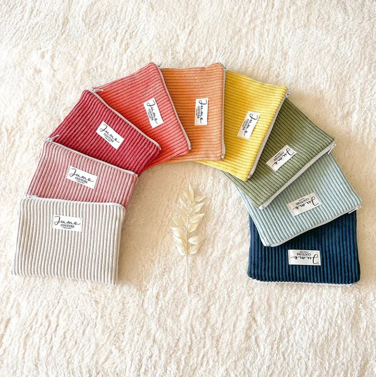 High Quality Three Layer New Pocket Custom Cotton Canvas Cosmetic Cute Makeup Beauty Bag for Travel
