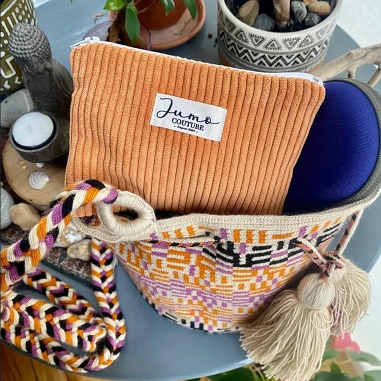 High Quality Three Layer New Pocket Custom Cotton Canvas Cosmetic Cute Makeup Beauty Bag for Travel
