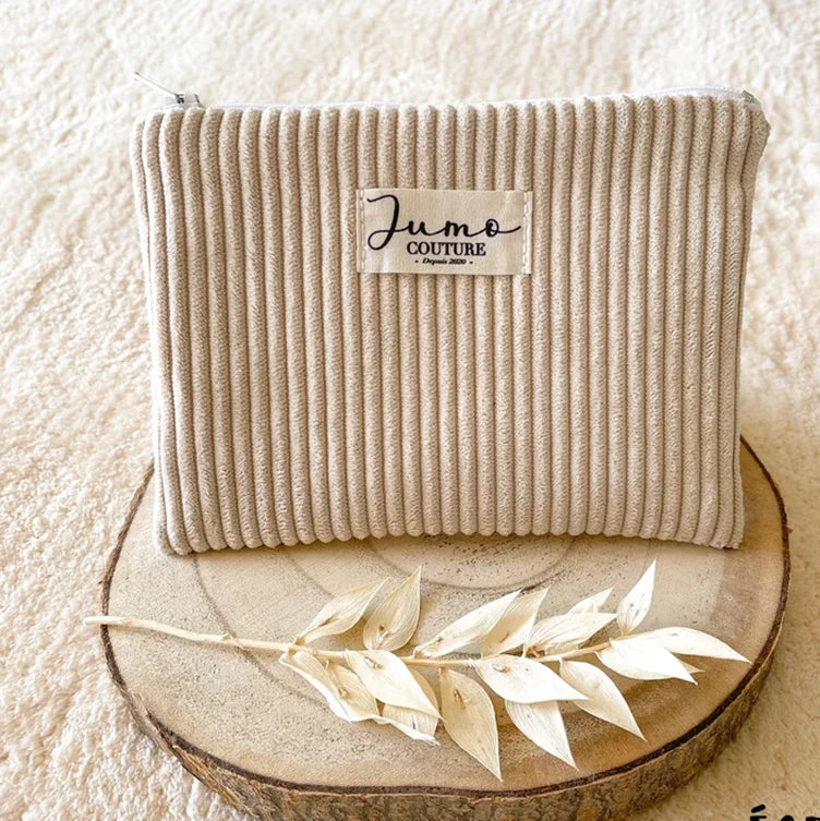 High Quality Three Layer New Pocket Custom Cotton Canvas Cosmetic Cute Makeup Beauty Bag for Travel