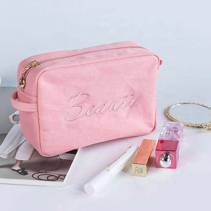Hot Sale Cosmetic Bag Set Nylon Make up Bag Large Capacity Portable Storage Bag Custom logo