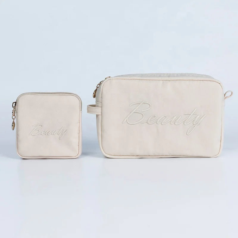 Hot Sale Cosmetic Bag Set Nylon Make up Bag Large Capacity Portable Storage Bag Custom logo