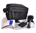 Hot Sale Customized Logo Canvas Travel for Toiletry Bag for Men PU Material Zipper Closure Fashionable Black Cosmetic Pouch