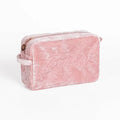 Hot Sale Velvet Women Makeup Bag Brush Cosmetic Pouch Toiltery Bag with Embroidery