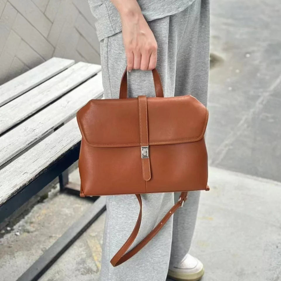 Hot Sale of Genuine Leather Women's Handbags Wholesale Ladies Bags Retro Style Cowhide Ladies Shoulder Bags Crossbody Bags