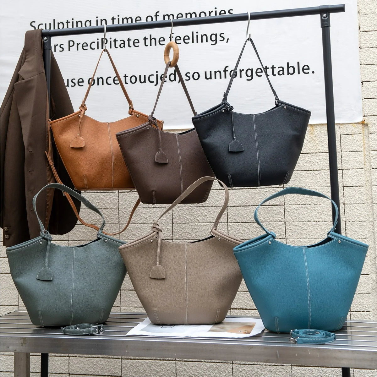 Hot Sale of Genuine Leather Women's Shoulder Bags Tote Bags Casual Fashion Cowhide Large Capacity Ladies Bags