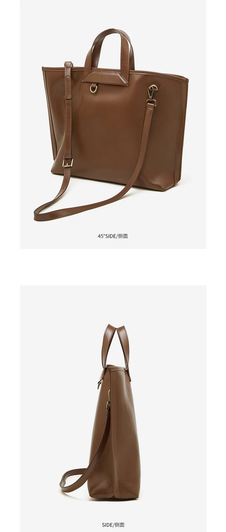 Hot Selling Genuine Leather Women's Handbags Vegetable Tanned Cowhide Ladies Bags Large Handbags for Women OEM ODM