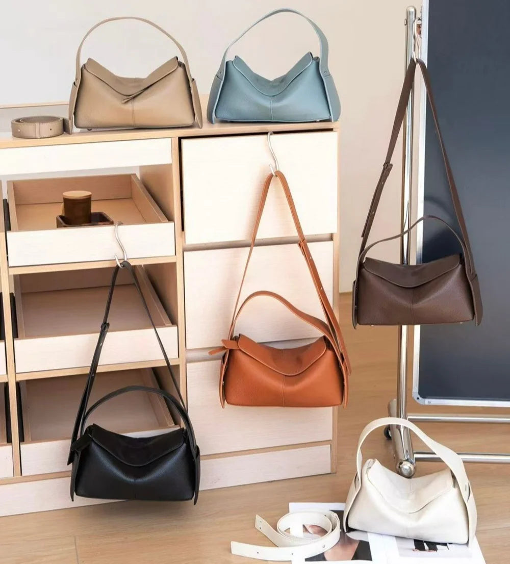 Hot Selling Genuine Leather Women's Handbags Casual Style Cowhide Lady Shoulder Bags Crossbody Bags Popular Ladies Bags