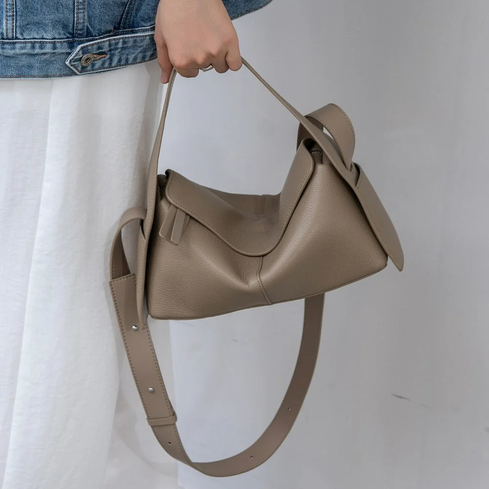 Hot Selling Genuine Leather Women's Handbags Casual Style Cowhide Lady Shoulder Bags Crossbody Bags Popular Ladies Bags